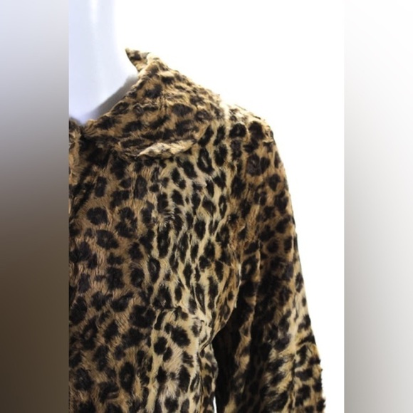 🆕 What Comes Around Goes Around Womens Anmal Print cropped Jacket Brown small - Picture 5 of 8